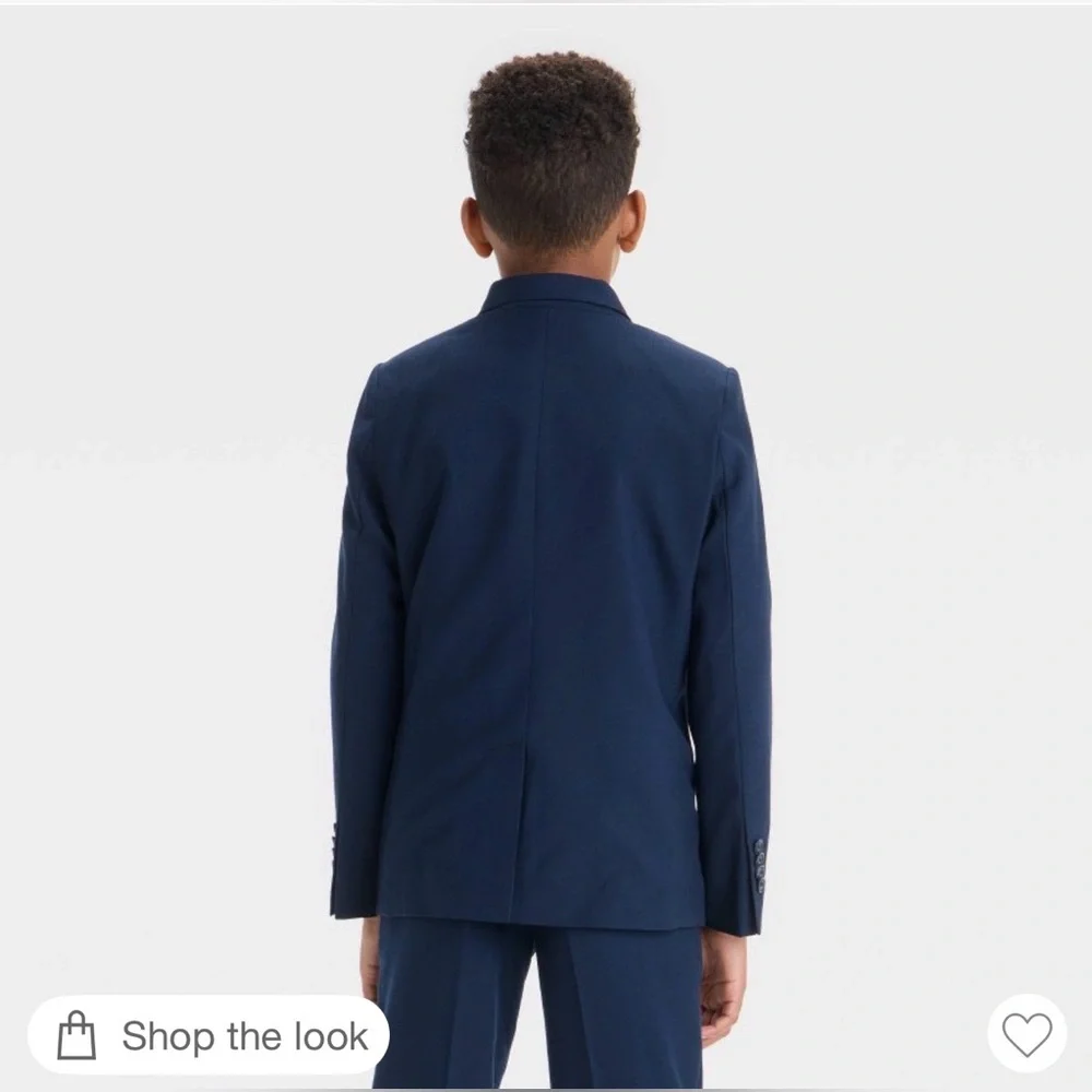 Boys Cat & Jack Pant Jacket Suit Set, Navy, 8 - Picture 3 of 9